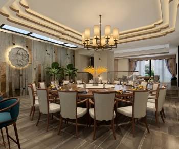 New Chinese Style Dining Room-ID:748024947