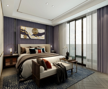 New Chinese Style Bedroom-ID:993592989