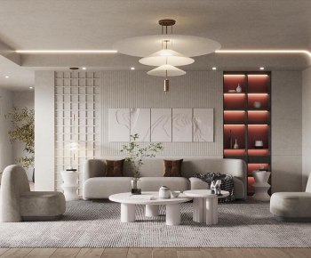 Modern Wabi-sabi Style A Living Room-ID:262570484