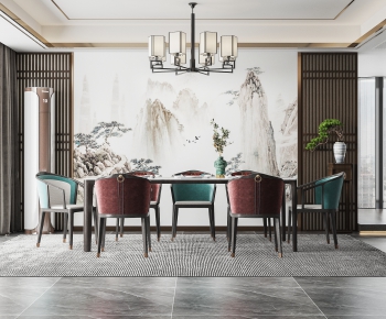 New Chinese Style Dining Room-ID:483165985