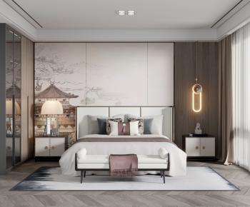 New Chinese Style Bedroom-ID:307159903