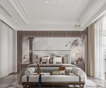 New Chinese Style Bedroom-ID:136912113
