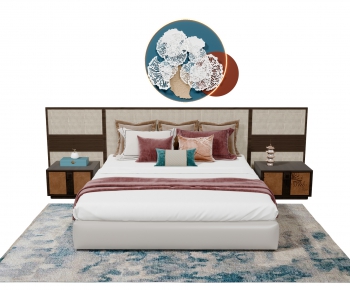 New Chinese Style Single Bed-ID:188608884