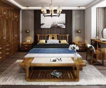 New Chinese Style Bedroom-ID:541824103