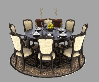 American Style Dining Table And Chairs-ID:490849084