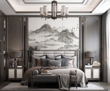 New Chinese Style Bedroom-ID:425249102