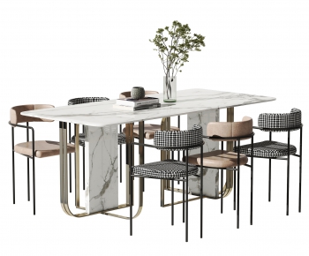 Modern Dining Table And Chairs-ID:655714049