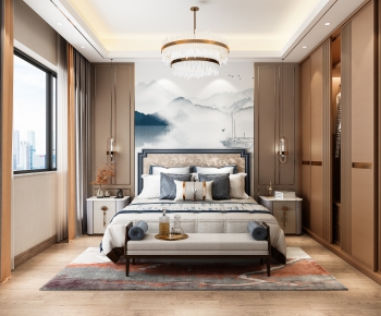 New Chinese Style Bedroom-ID:111855987