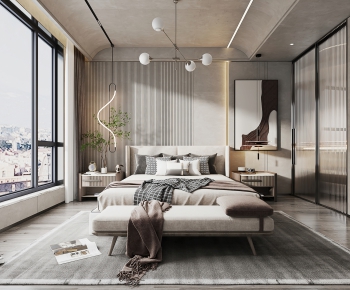 Wabi-sabi Style Bedroom-ID:742552046