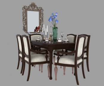 American Style Dining Table And Chairs-ID:739367969