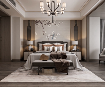 New Chinese Style Bedroom-ID:954615123