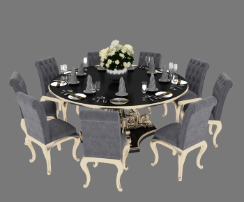 American Style Dining Table And Chairs-ID:837833881
