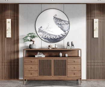 New Chinese Style Entrance Cabinet-ID:202858928