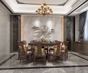 New Chinese Style Dining Room-ID:932780985