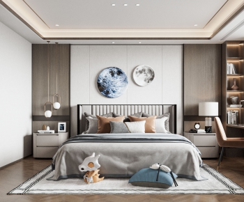 New Chinese Style Bedroom-ID:124161014