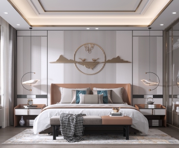New Chinese Style Bedroom-ID:917239905