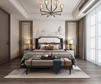 New Chinese Style Bedroom-ID:848186971