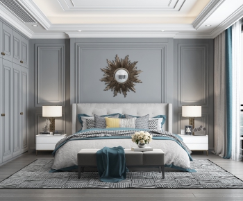Simple European Style Bedroom-ID:712683922