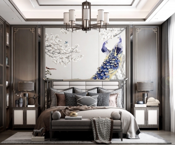 New Chinese Style Bedroom-ID:738183028