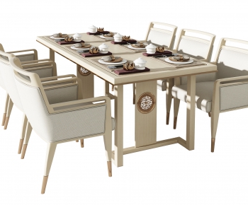New Chinese Style Dining Table And Chairs-ID:344540124