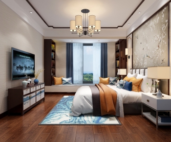 New Chinese Style Bedroom-ID:927335982