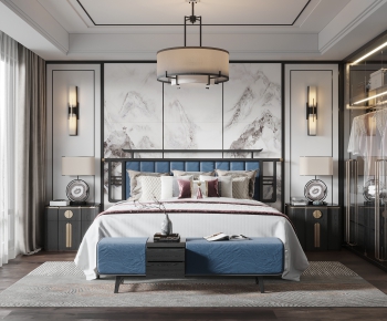 New Chinese Style Bedroom-ID:410691029