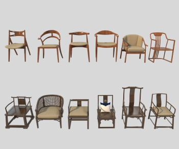 New Chinese Style Single Chair-ID:285191062