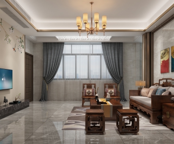 Chinese Style A Living Room-ID:151235108