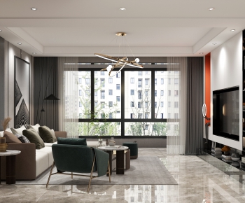 Modern A Living Room-ID:911197904