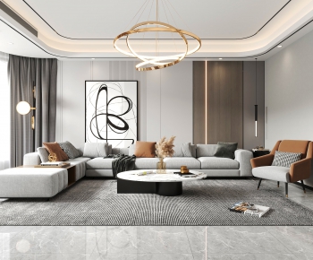 Modern A Living Room-ID:877981905