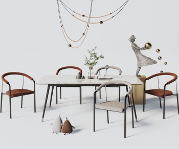 Wabi-sabi Style Dining Table And Chairs-ID:941939128