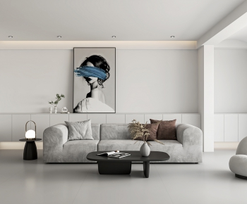 Modern A Living Room-ID:665605074