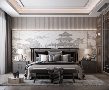 New Chinese Style Bedroom-ID:272856007