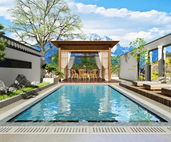 New Chinese Style Courtyard/landscape-ID:676218035