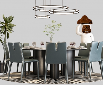 Modern Dining Table And Chairs-ID:497060067