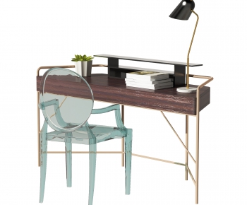 Industrial Style Computer Desk And Chair-ID:515145064