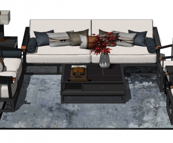 New Chinese Style Sofa Combination-ID:481060983