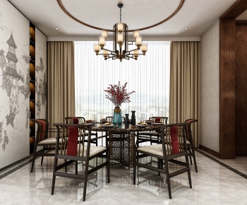 New Chinese Style Dining Room-ID:359177116