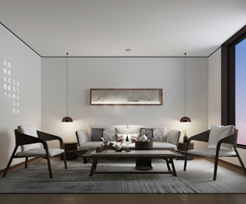 New Chinese Style A Living Room-ID:274401908