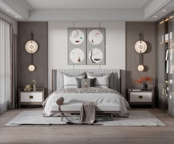 New Chinese Style Bedroom-ID:503613005