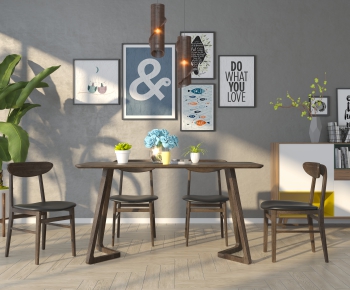 Nordic Style Dining Table And Chairs-ID:321522003