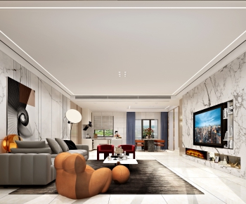 Modern A Living Room-ID:219635017