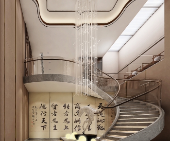 New Chinese Style Stairwell-ID:240320925
