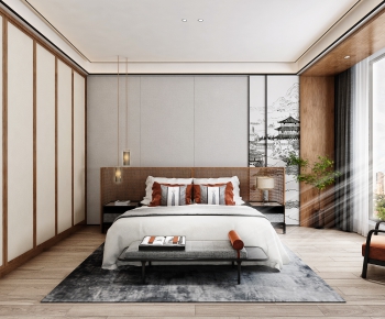 New Chinese Style Bedroom-ID:336018094