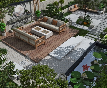 New Chinese Style Courtyard/landscape-ID:368288994