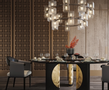 New Chinese Style Dining Table And Chairs-ID:606230972