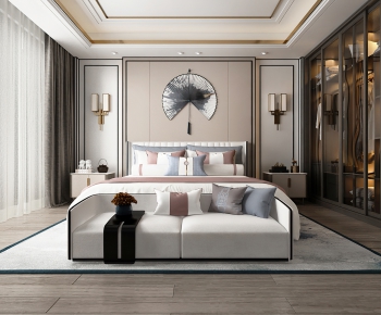 New Chinese Style Bedroom-ID:993159064