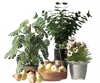 Modern Potted Green Plant-ID:588727006