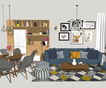 Modern A Living Room-ID:436204917