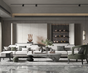 New Chinese Style A Living Room-ID:204216007